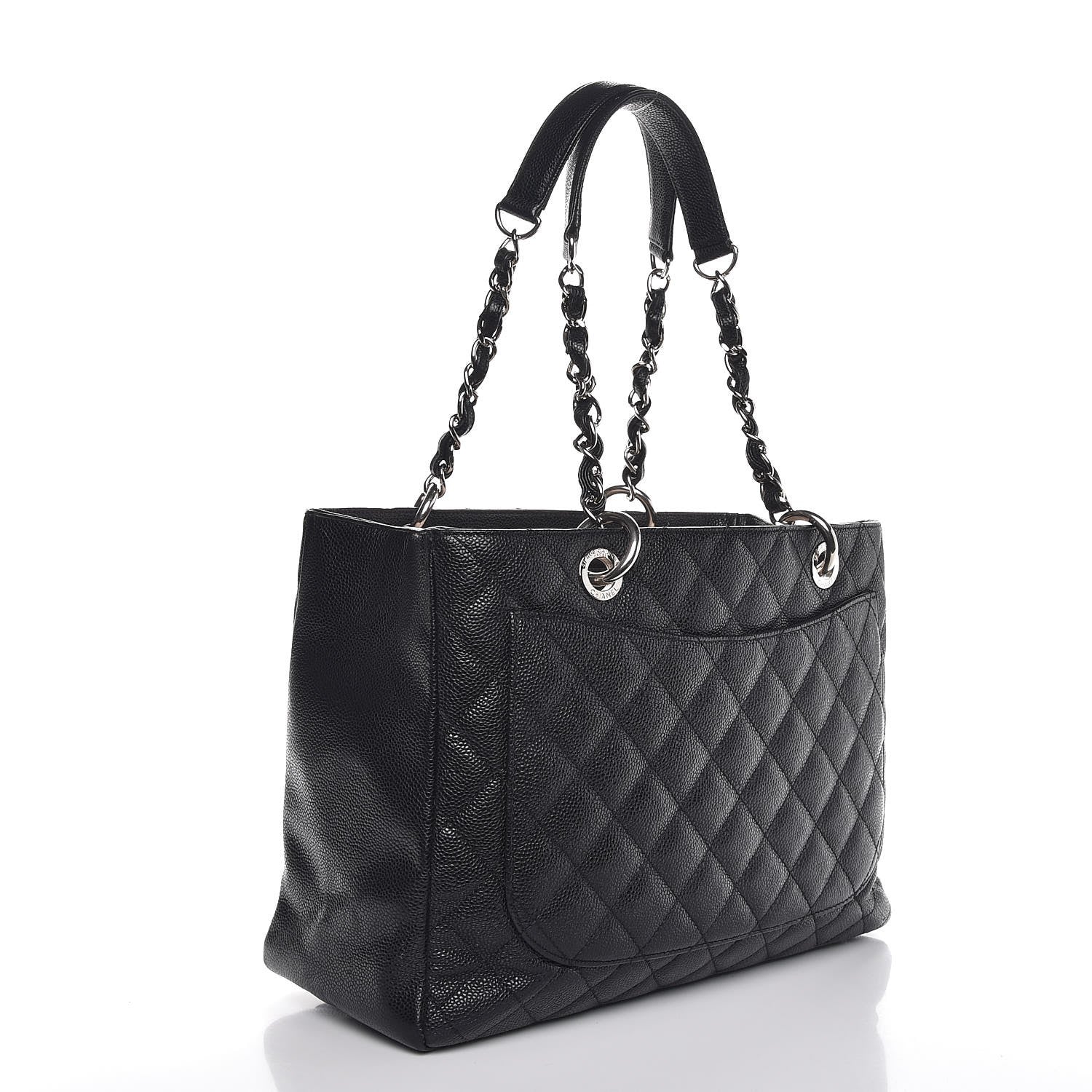 Chanel Caviar Quilted Grand Shopping Tote GST Black 3 of 7