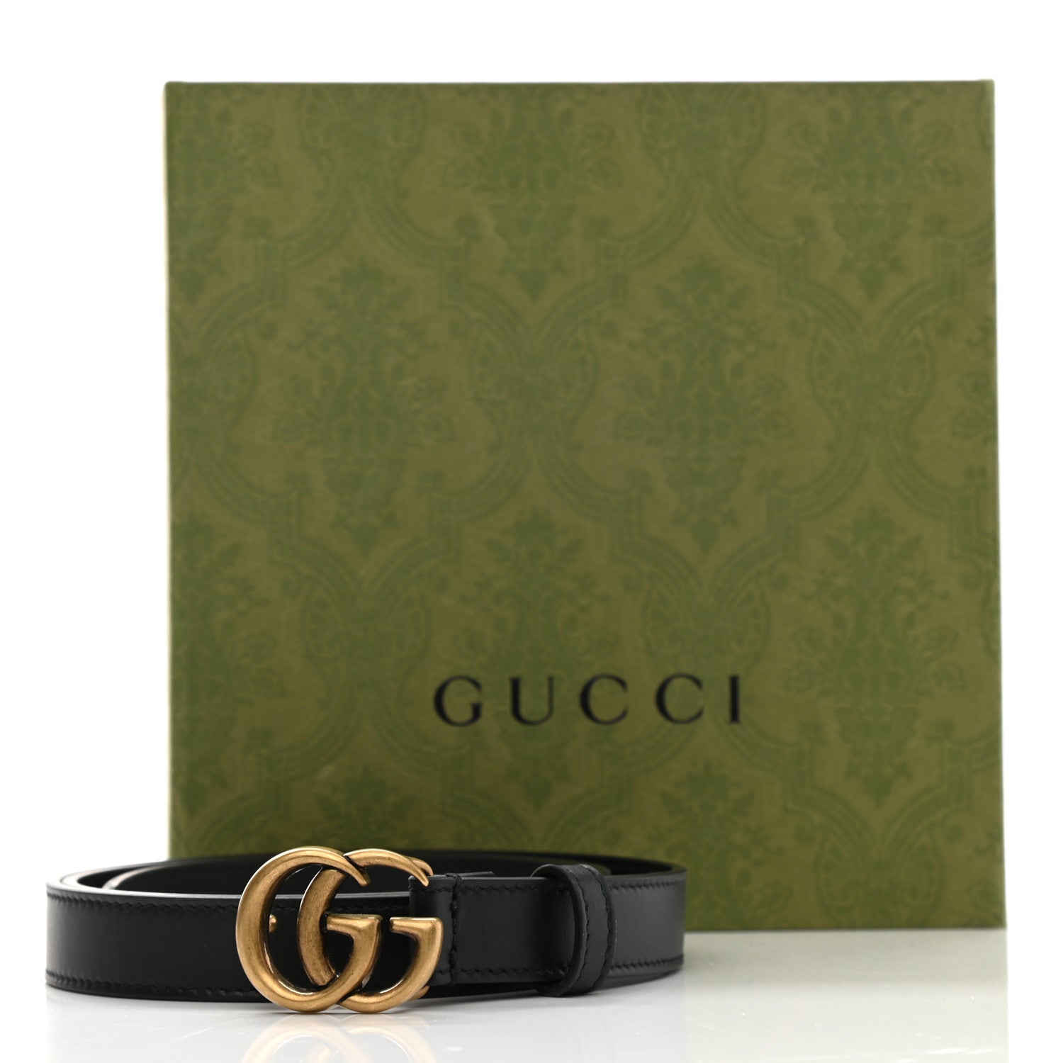 Gucci Calfskin Double G 20mm Belt 90 36 Black 6 of 6