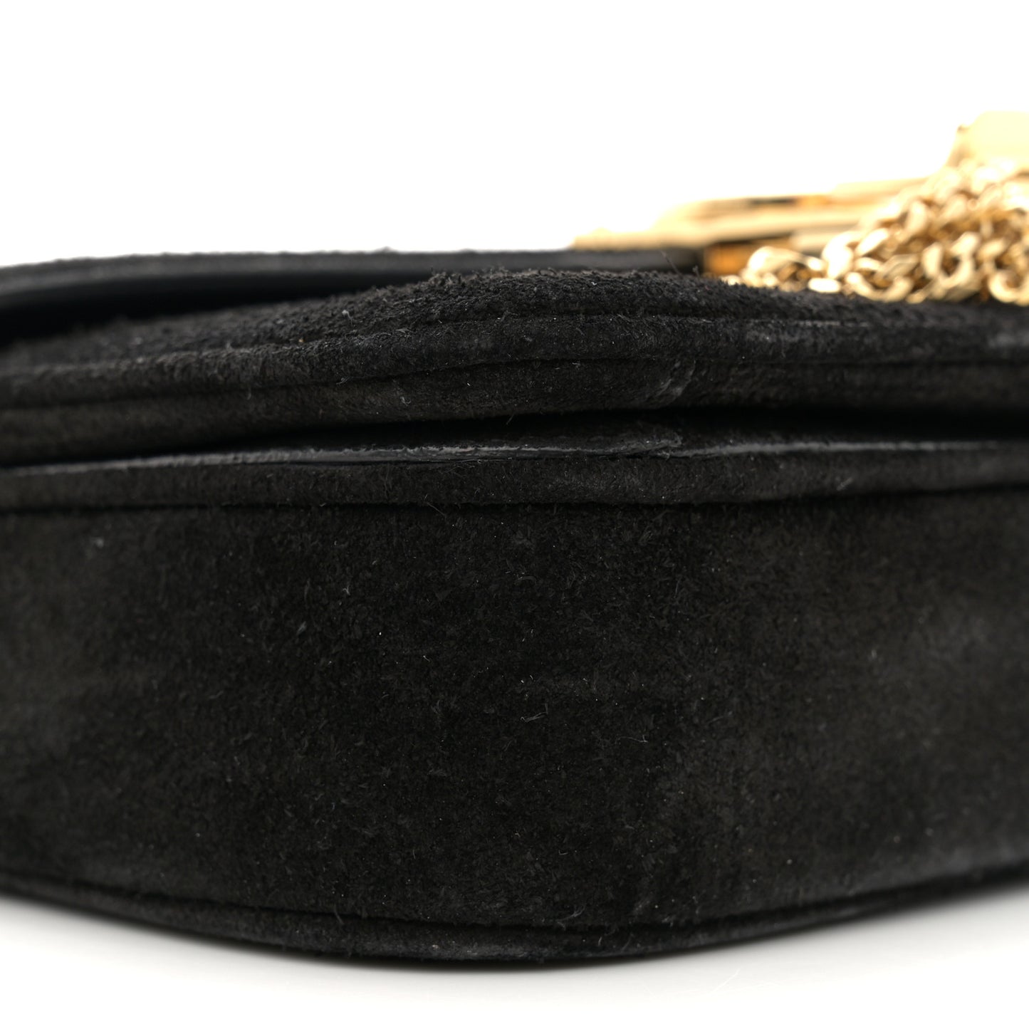 Suede Small Pampille C Bag Black