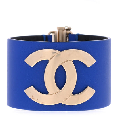 Chanel Calfskin CC Wide Cuff M Blue 1 of 6