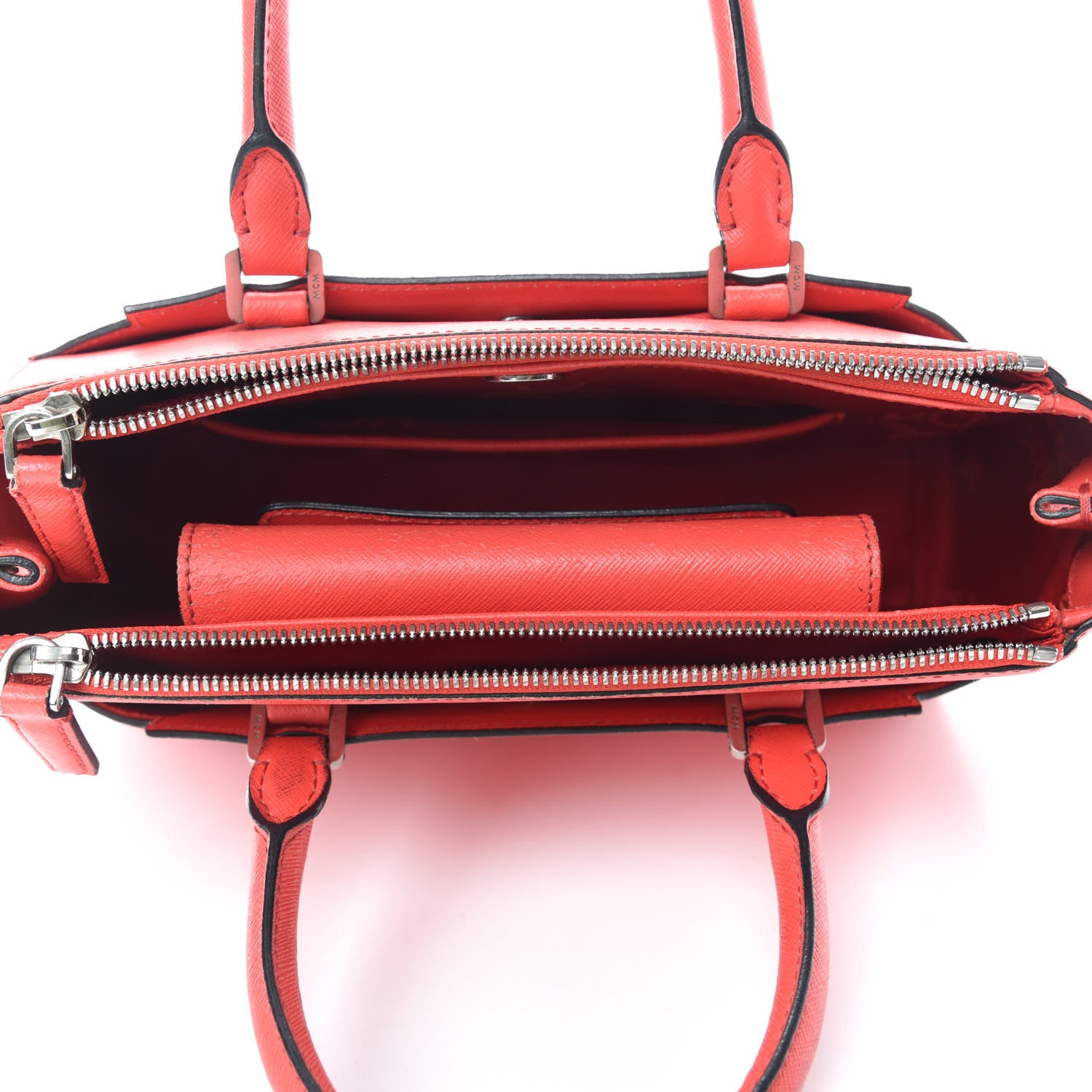 MCM Saffiano Small Elda Tote Red 5 of 15