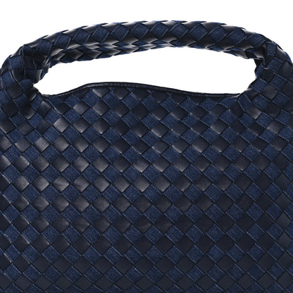 Bottega Veneta Denim Calfskin Intrecciato Small Hop Abyss Indigo 7 of 9