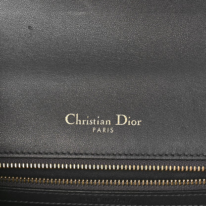 Christian Dior Metallic Patent Micro-Cannage Medium Diorama Flap Bag Silver 6 of 8