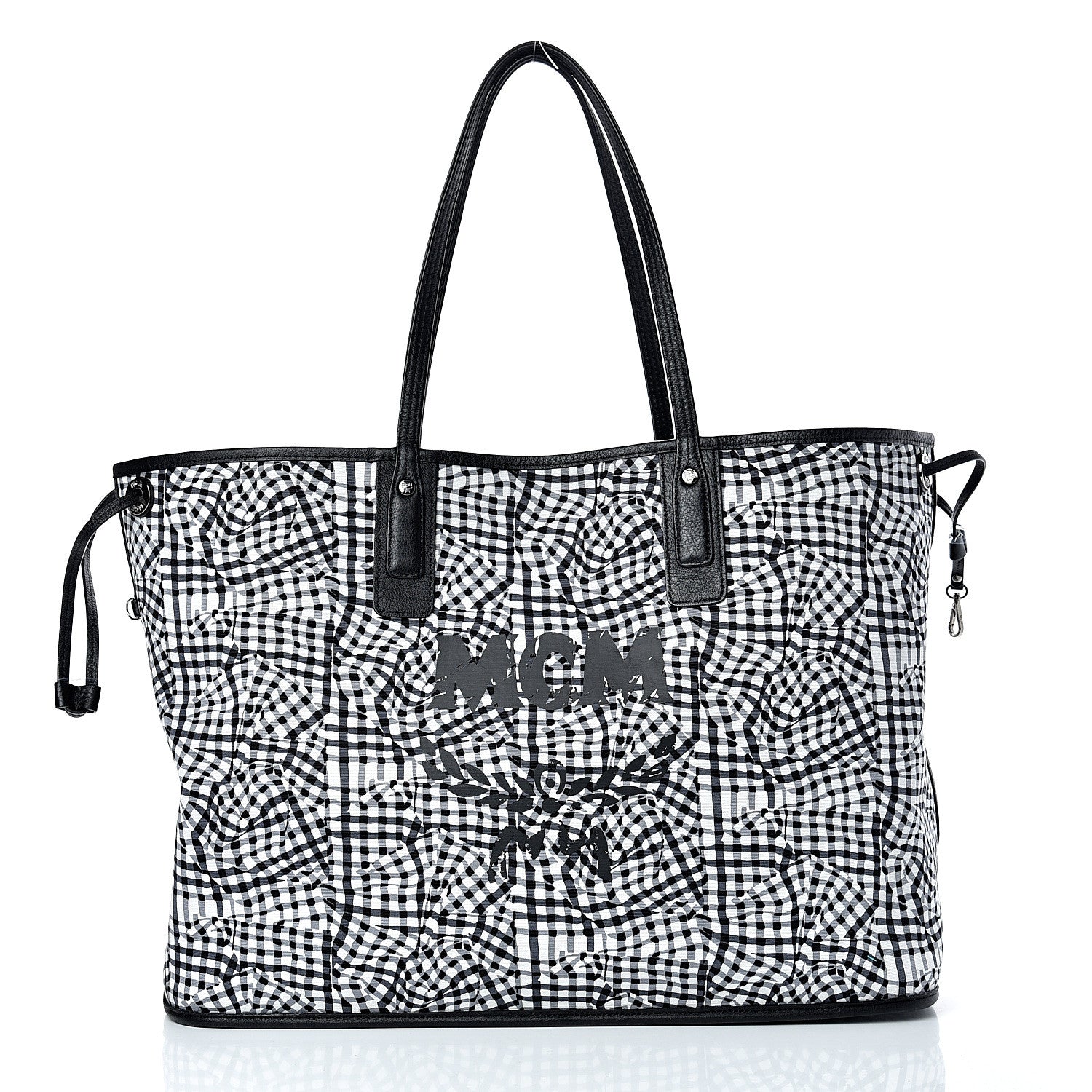 MCM Visetos Large Liz Reversible Shopper Tote Black 3 of 18