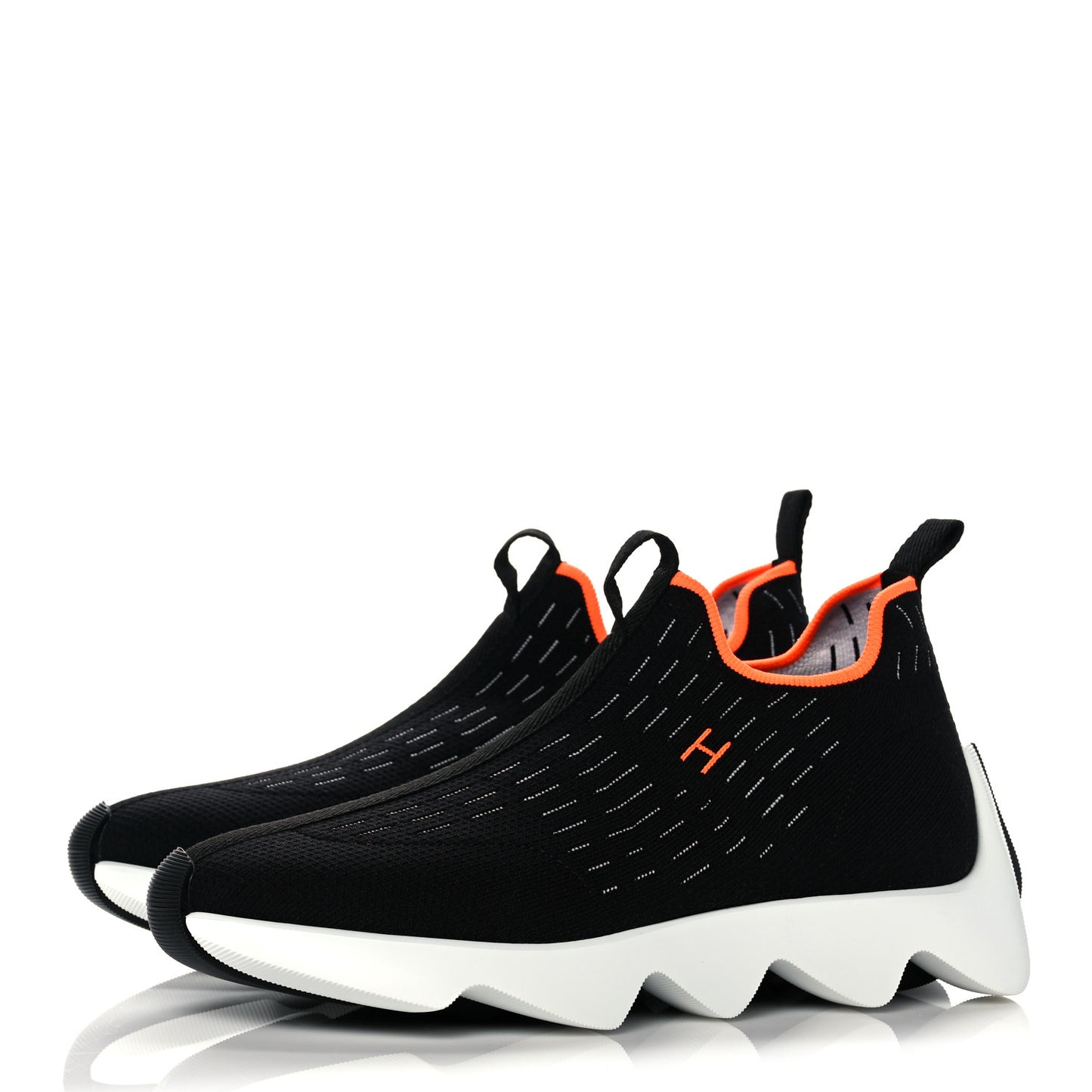 Technical Canvas Goatskin Womens Eclair Sneakers 36 Black