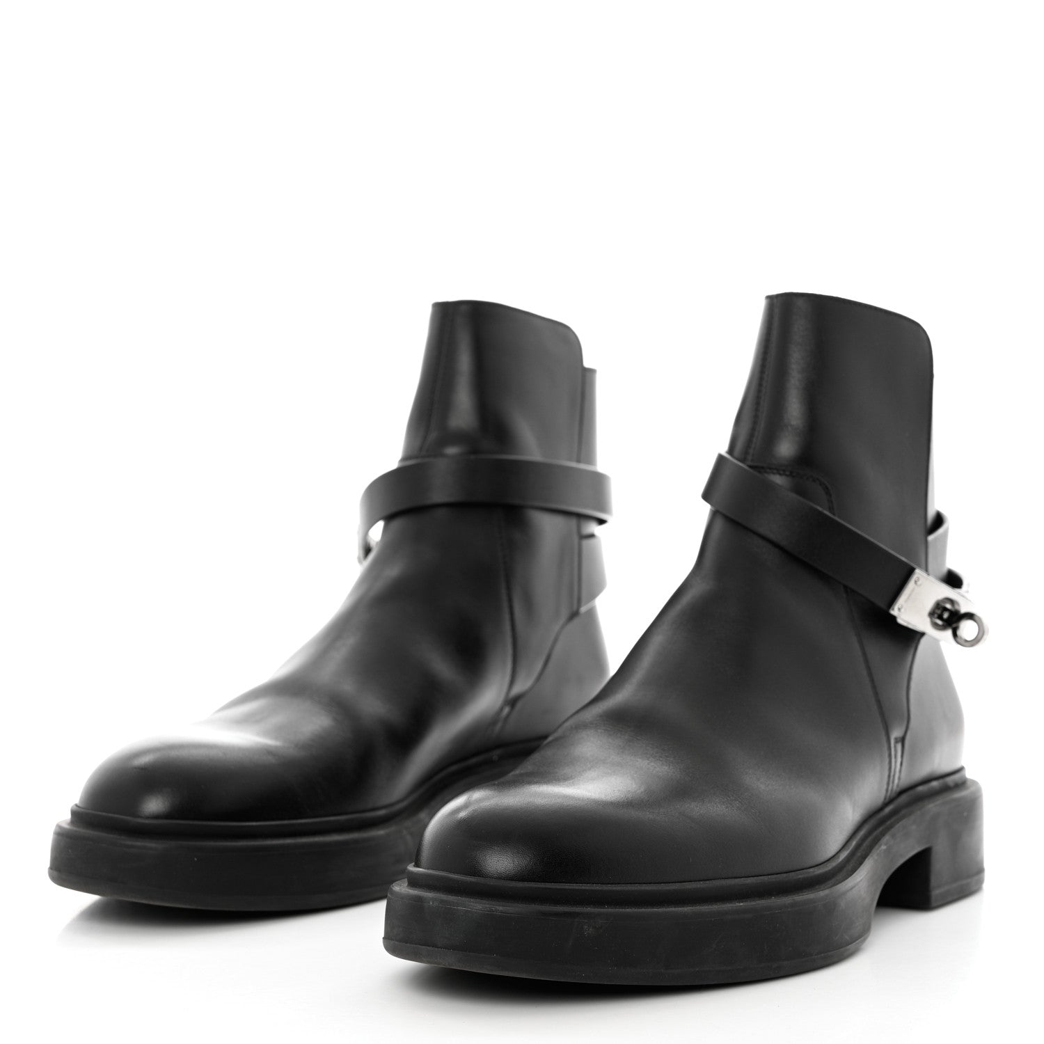 Hermes Calfskin Veo Ankle Boots 38 Black 3 of 8