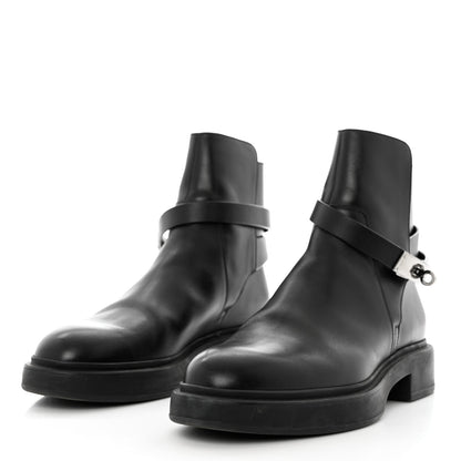 Hermes Calfskin Veo Ankle Boots 38 Black 3 of 8