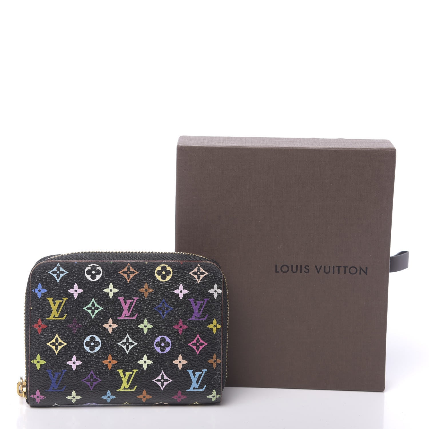 Louis Vuitton Monogram Multicolor Zippy Coin Purse Black Grenade 7 of 7