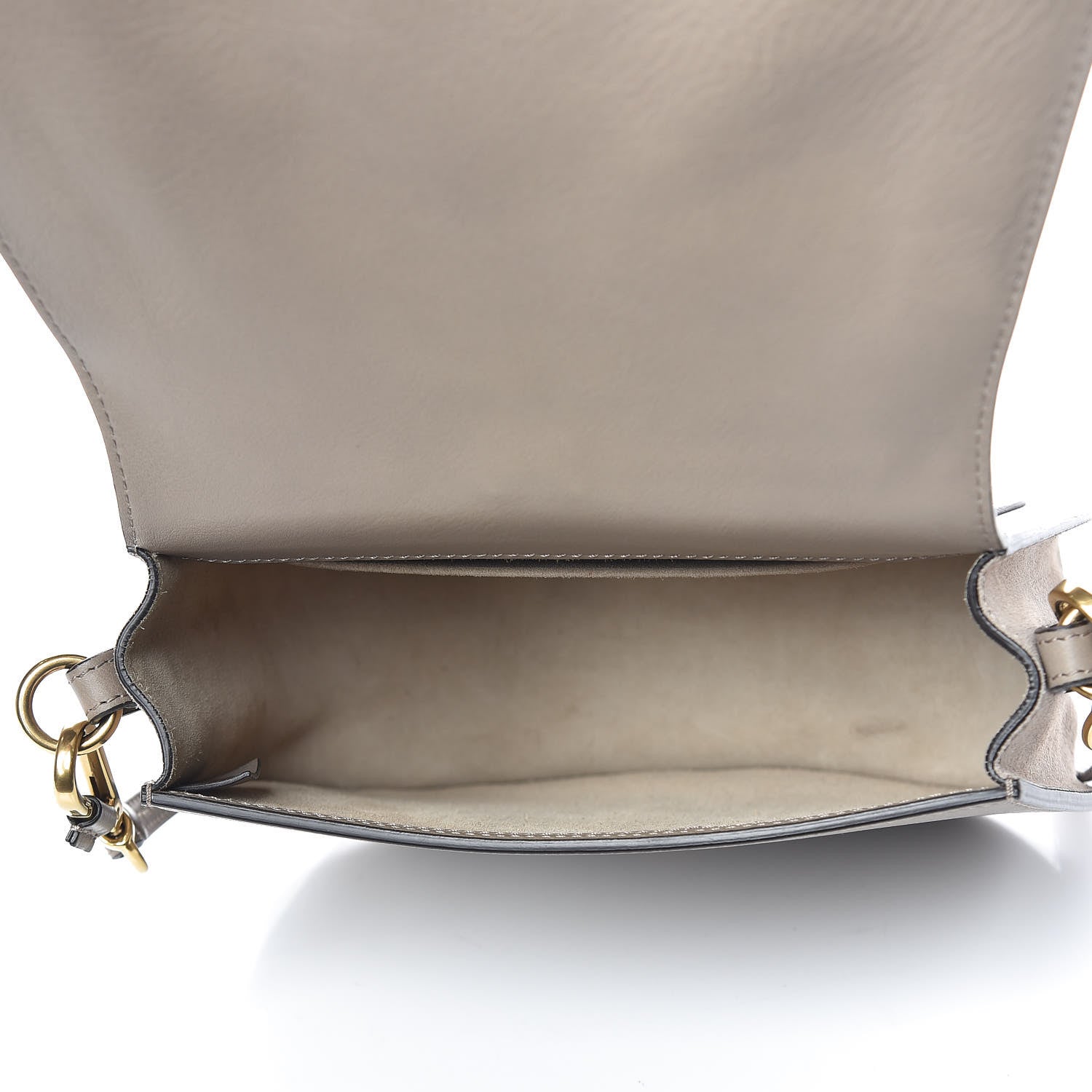 Chloe Calfskin Suede Medium Nile Bracelet Bag Motty Grey 7 of 9