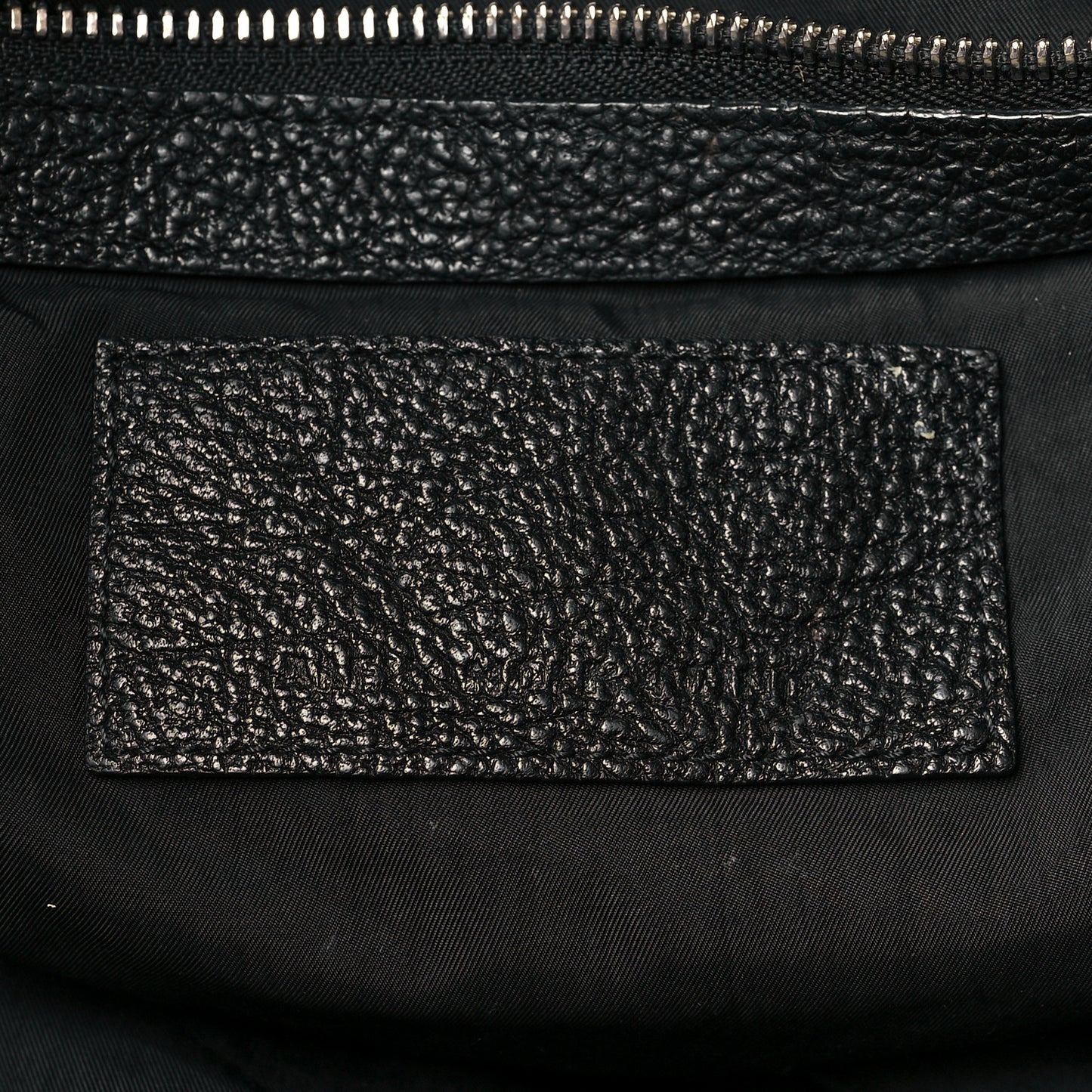 Pebbled Calfskin Large Emile Black Silver Hardware