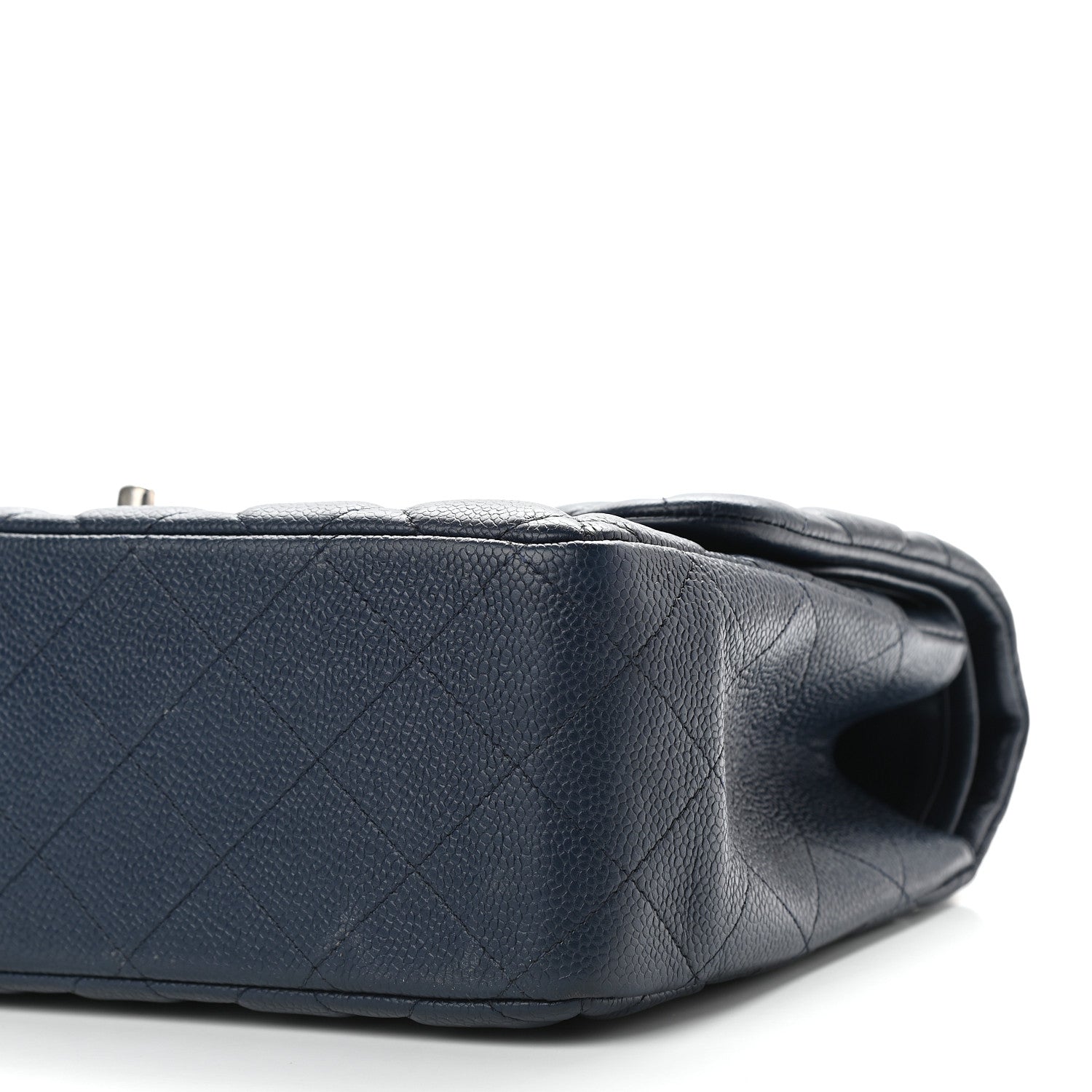 Chanel Caviar Quilted Jumbo Double Flap Navy Blue 8 of 9