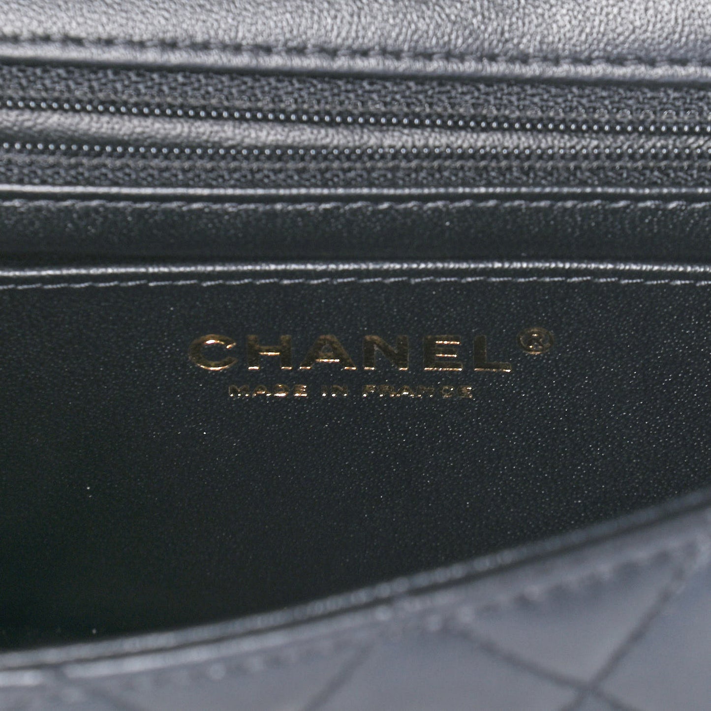 Lambskin Quilted Mini Rectangular Flap Black