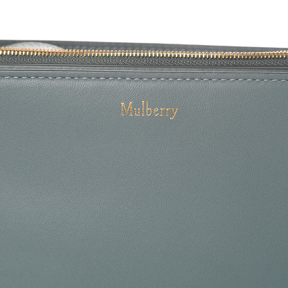 Mulberry Cross Grain Calfskin Clifton Flap Antique Blue 6 of 12