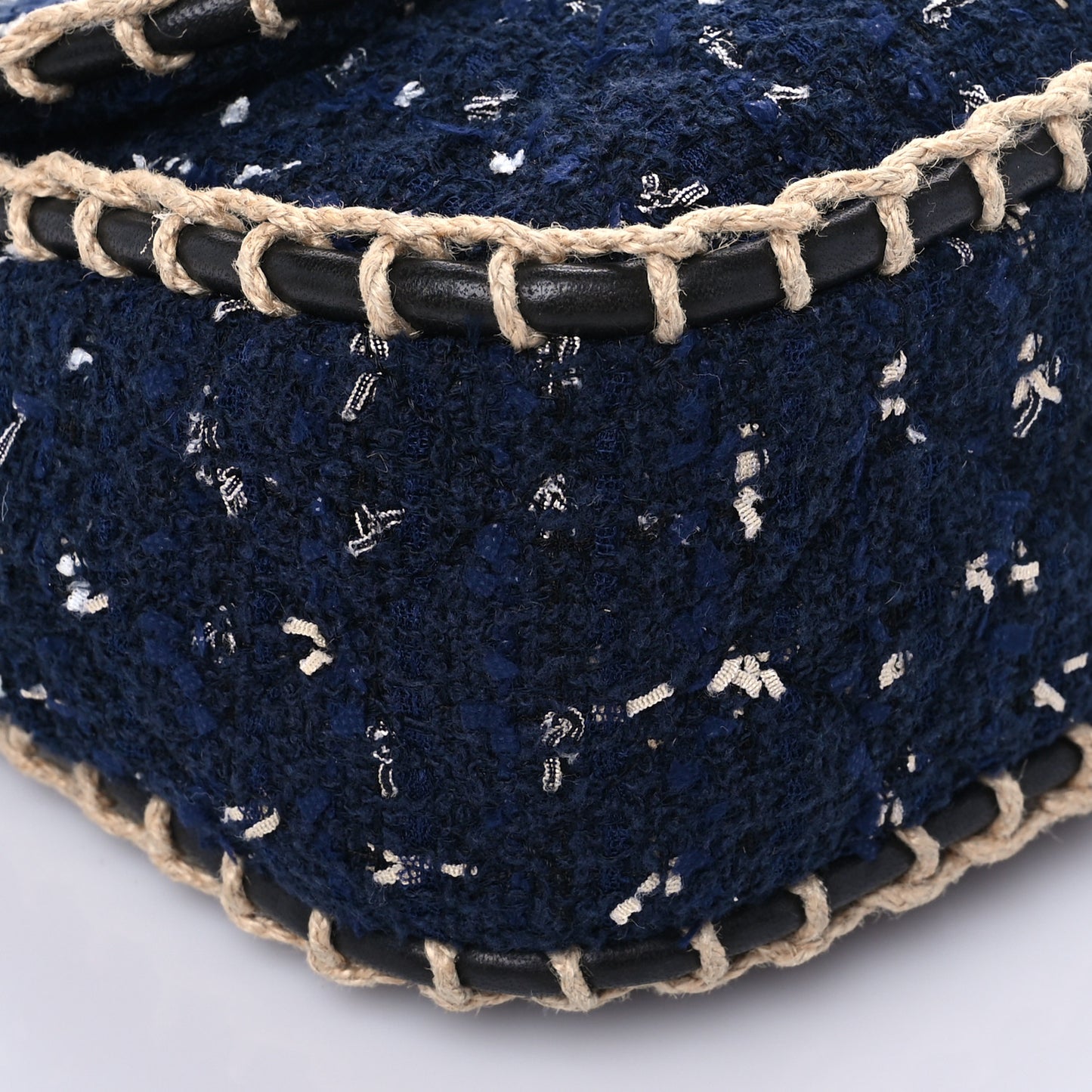 Tweed Woven Single Flap Navy Multicolor