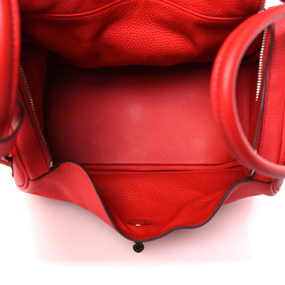 Hermes Taurillon Clemence Lindy 34 Rouge Tomate 5 of 13