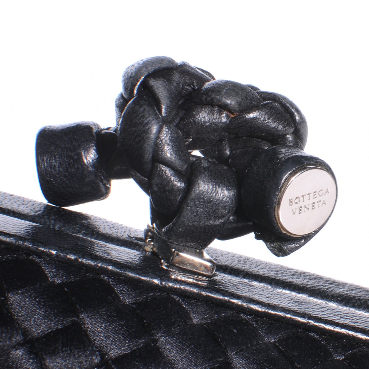 Satin Knot Clutch Nero Black