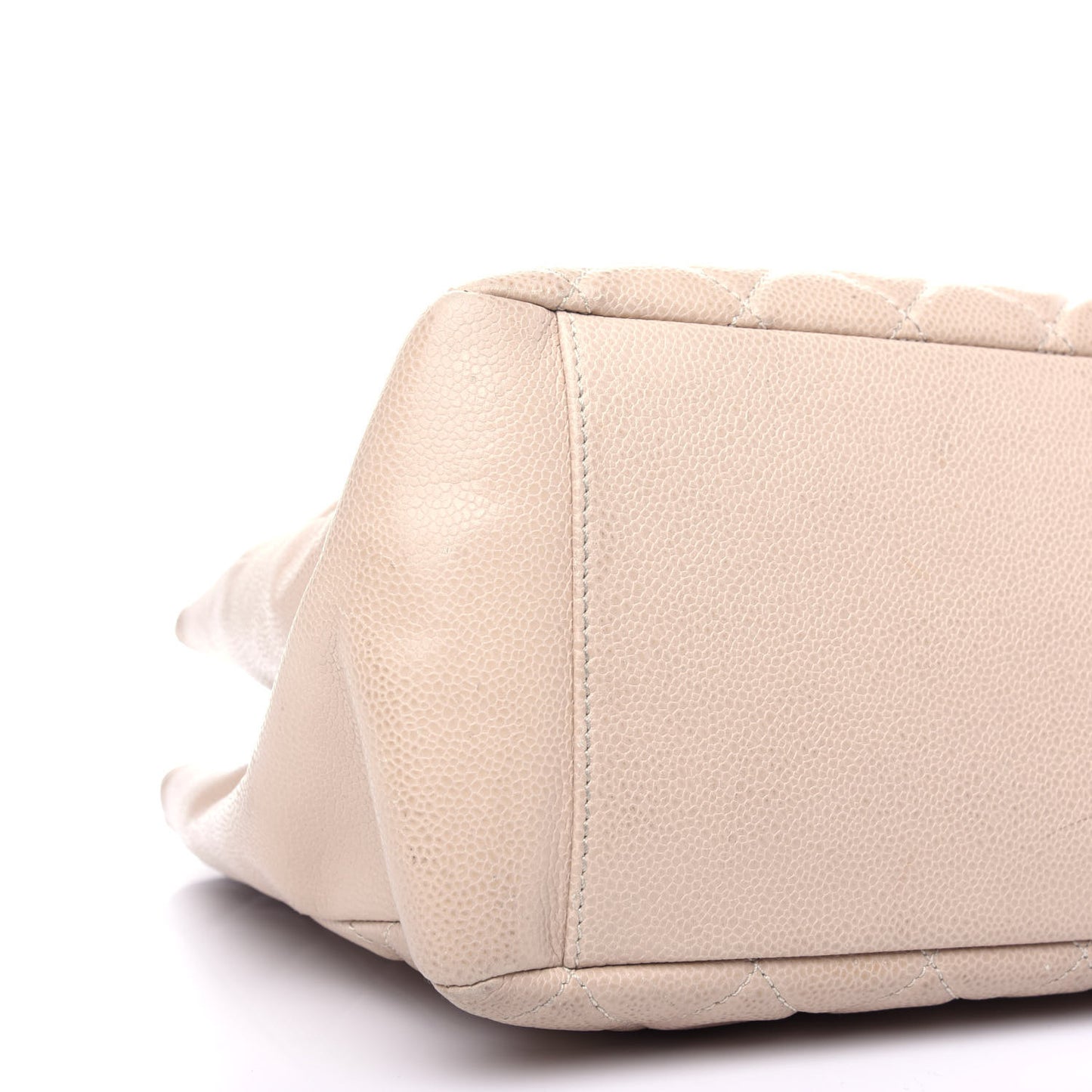 Caviar Quilted Grand Shopping Tote GST Beige Clair