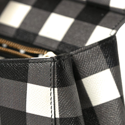 Dolce & Gabbana Dauphine Print Checker Medium Miss Sicily Satchel Black White 11 of 18