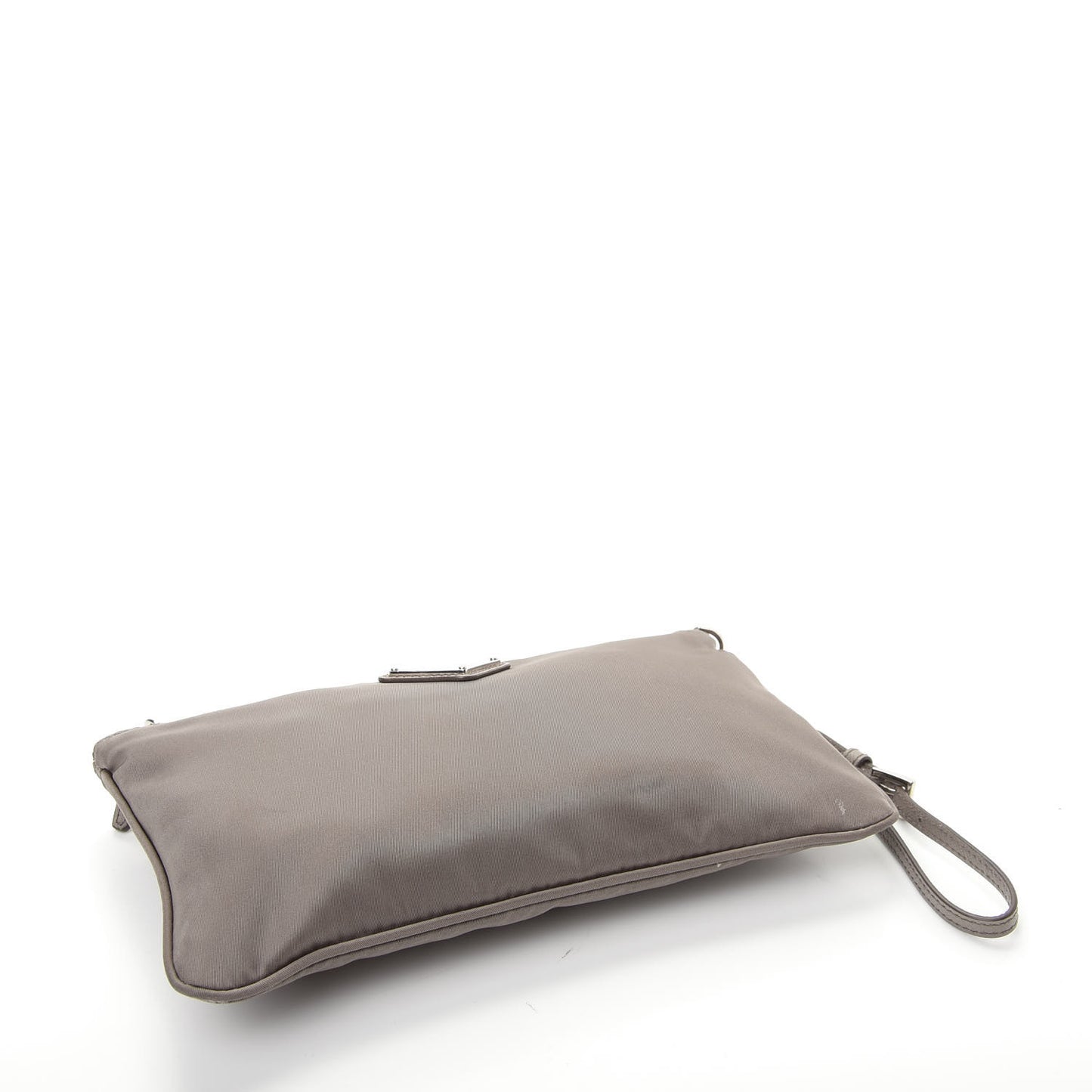 Tessuto Nylon Saffiano Wristlet Argilla