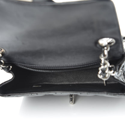 Chanel Patent Calfskin Sparkle Quilted Mini Square Flap Black 5 of 12