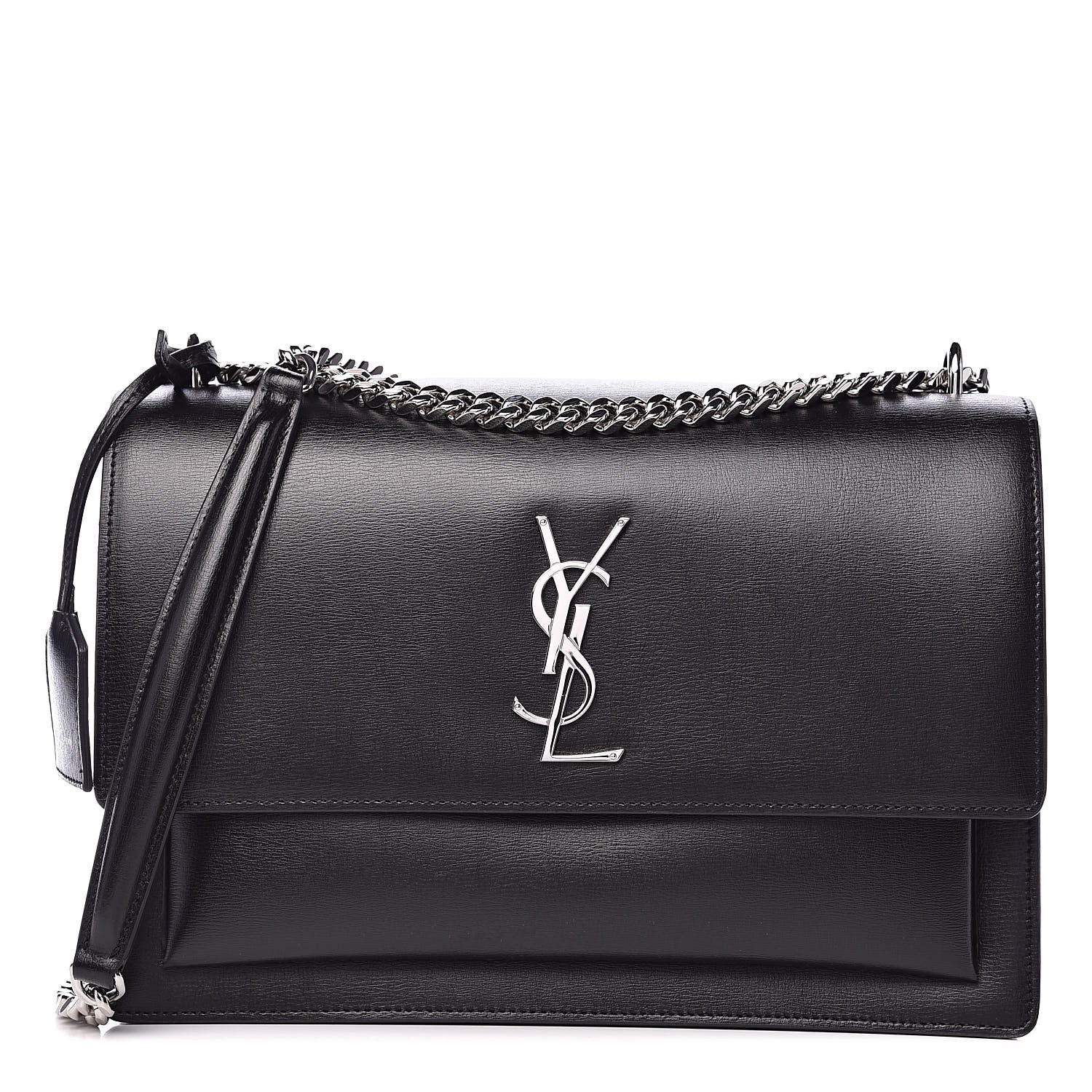 Saint Laurent Calfskin Large Monogram Sunset Black 1 of 10
