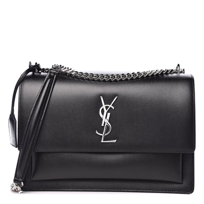 Saint Laurent Calfskin Large Monogram Sunset Black 1 of 10