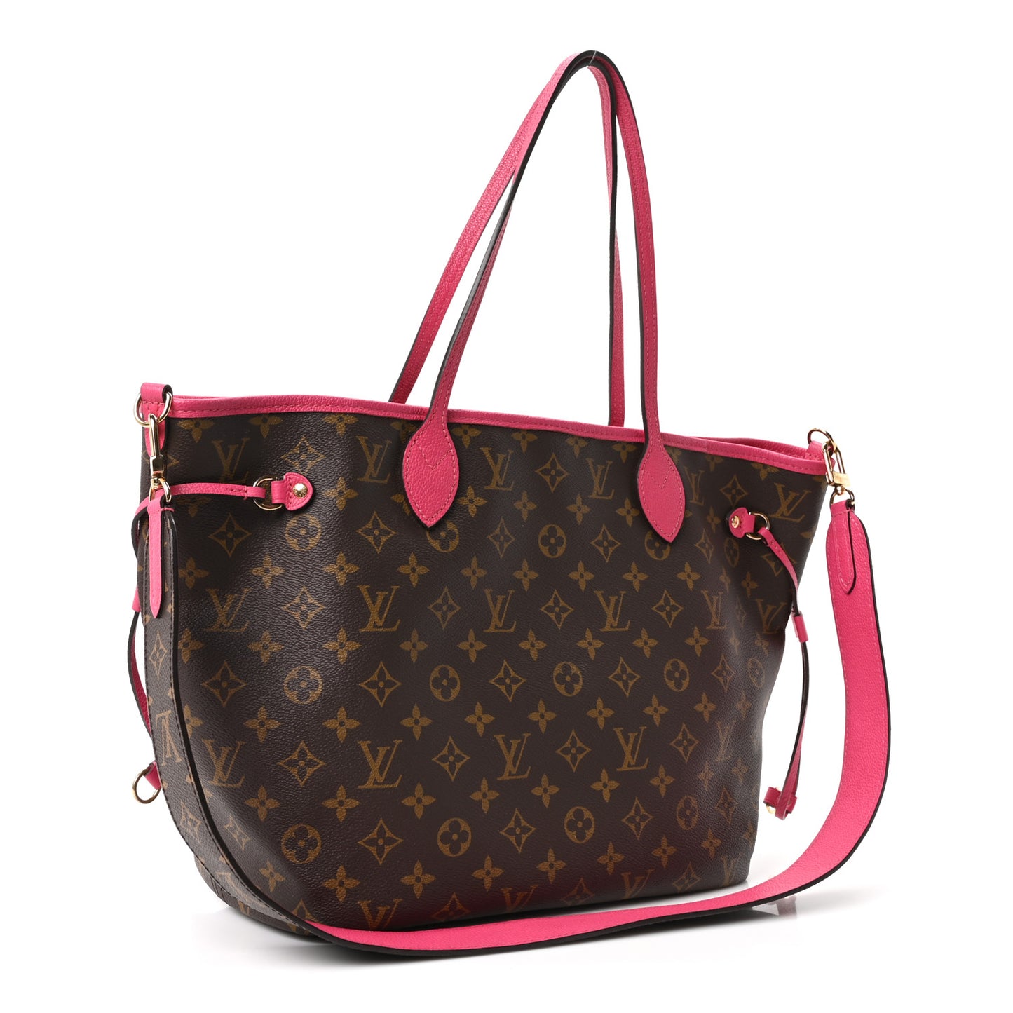 Monogram Inside Out Neverfull Bandouliere MM Rose Pondichery