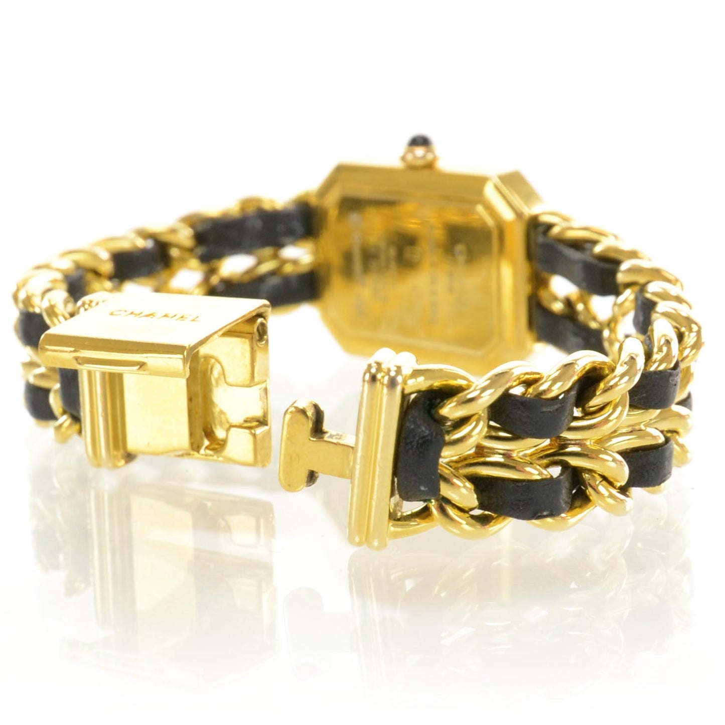 Stainless Steel Lambskin 20mm Chain Premiere Quartz Watch Gold M