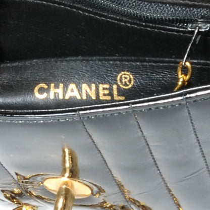 Chanel Patent Vertical Quilt Mini Flap Black 6 of 7