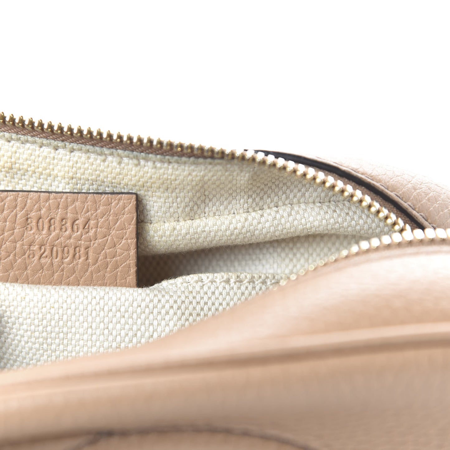 Pebbled Calfskin Small Soho Disco Bag Rose Beige