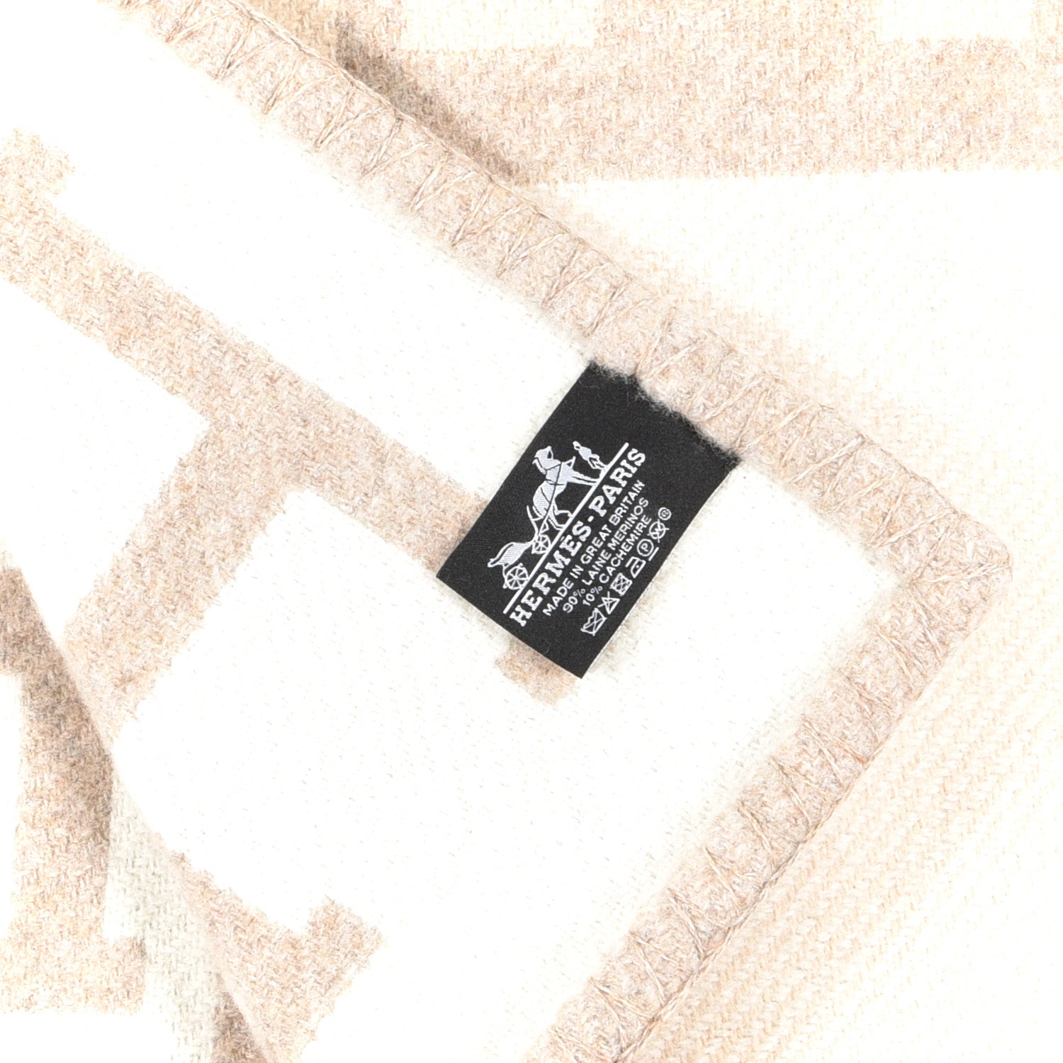 Hermes Wool Cashmere Avalon III Blanket Coco Camomille 3 of 3