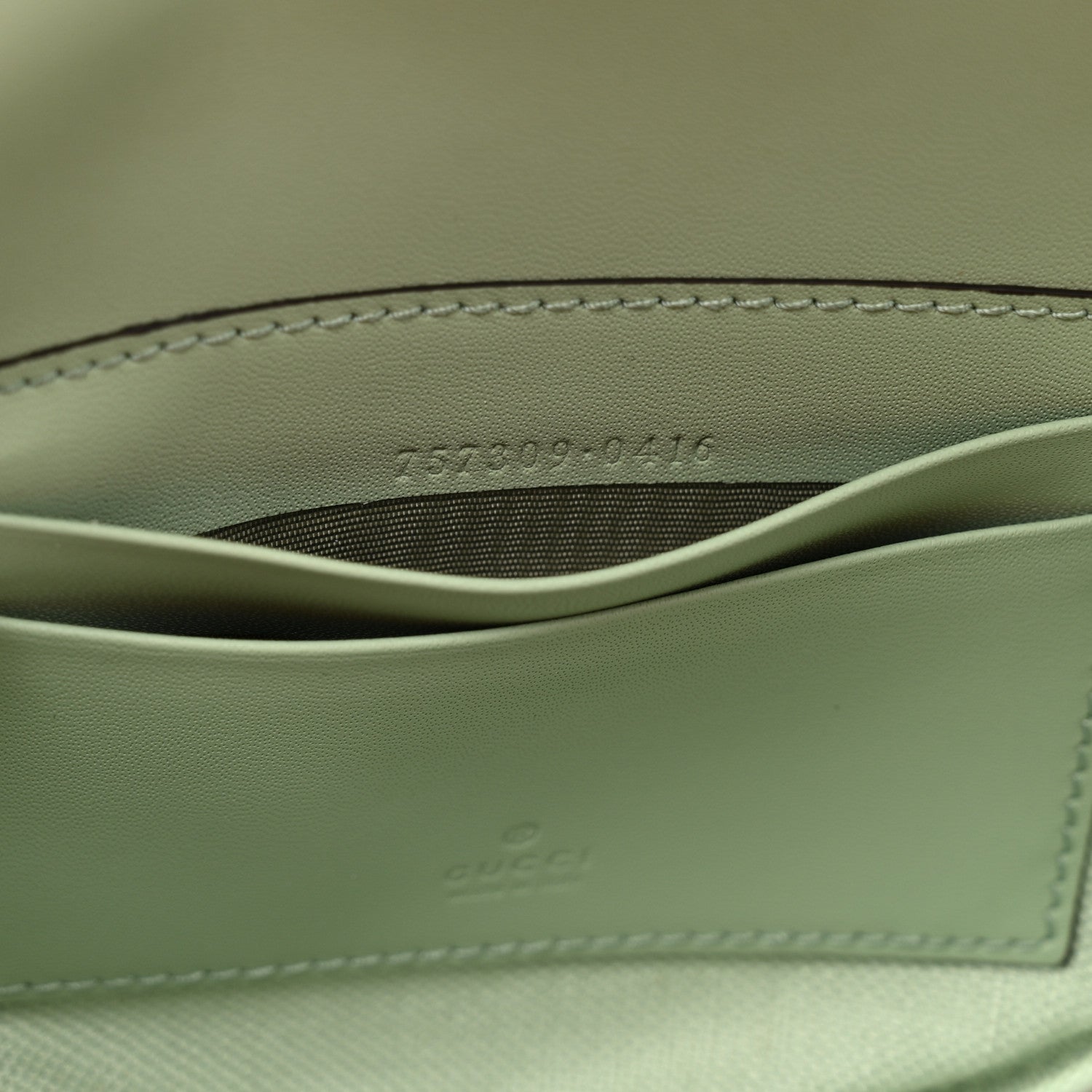 Gucci Denim GG Monogram Calfskin Mini Ophidia Flap Shoulder Bag Pale Green 7 of 10