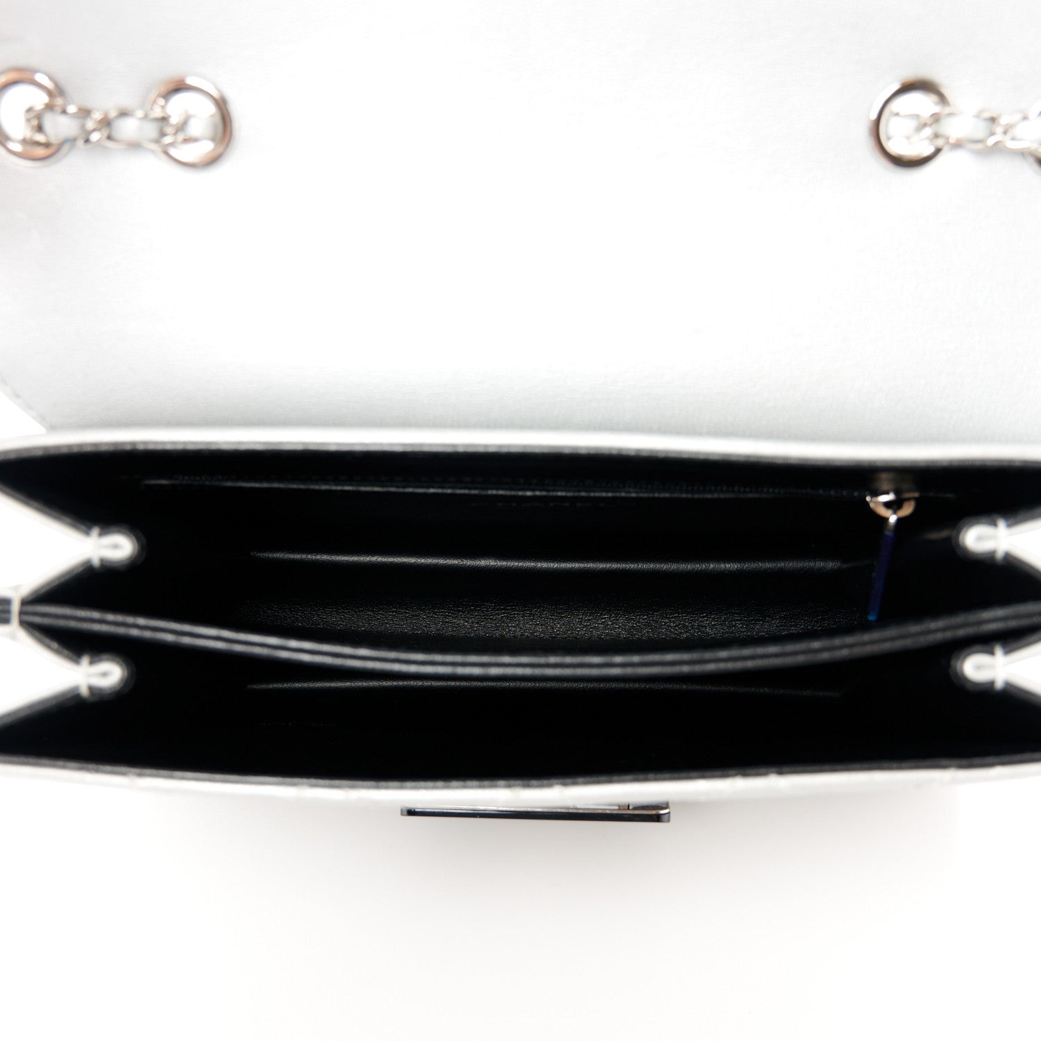 Chanel Metallic Sheepskin Quilted Beauty Lock Flap Silver 5 of 11