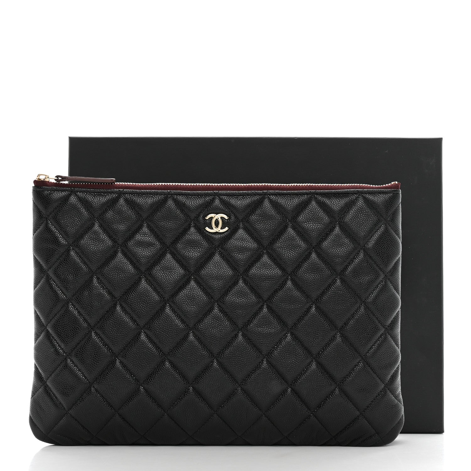 Chanel Caviar Quilted Medium Cosmetic Case Black 8 of 8
