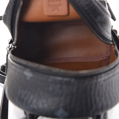 MCM Visetos Studded X-Mini Bebe Boo Backpack Black 5 of 8