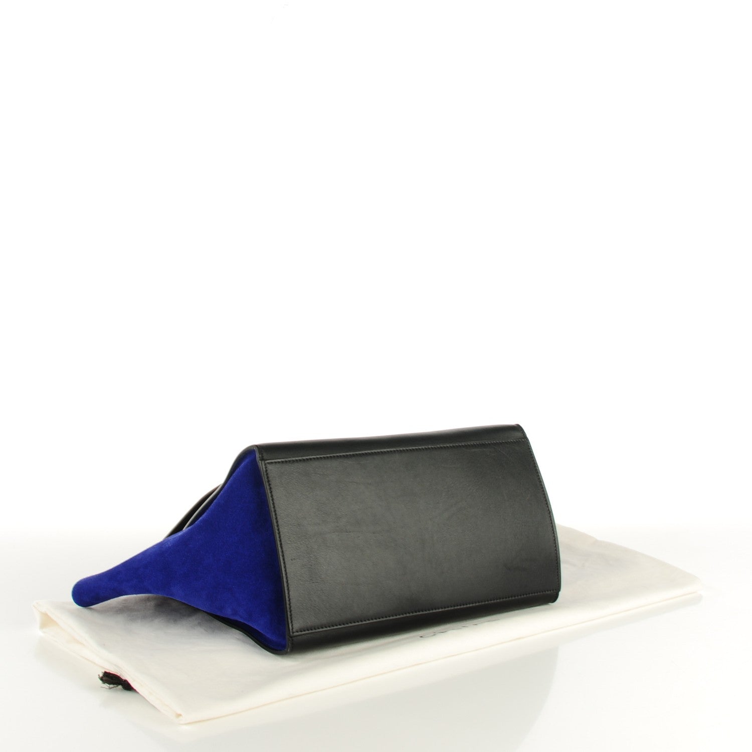Celine Smooth Calfskin Suede Medium Tri-Color Trapeze Indigo 4 of 7