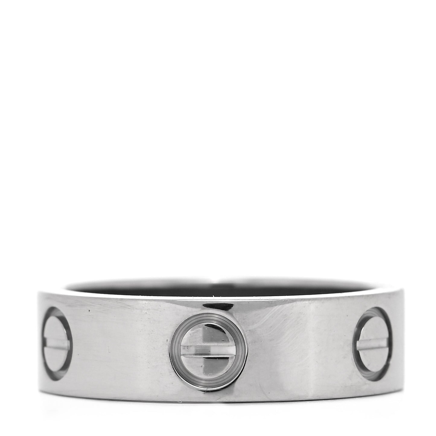18K White Gold 5.5mm LOVE Ring 53 6.5