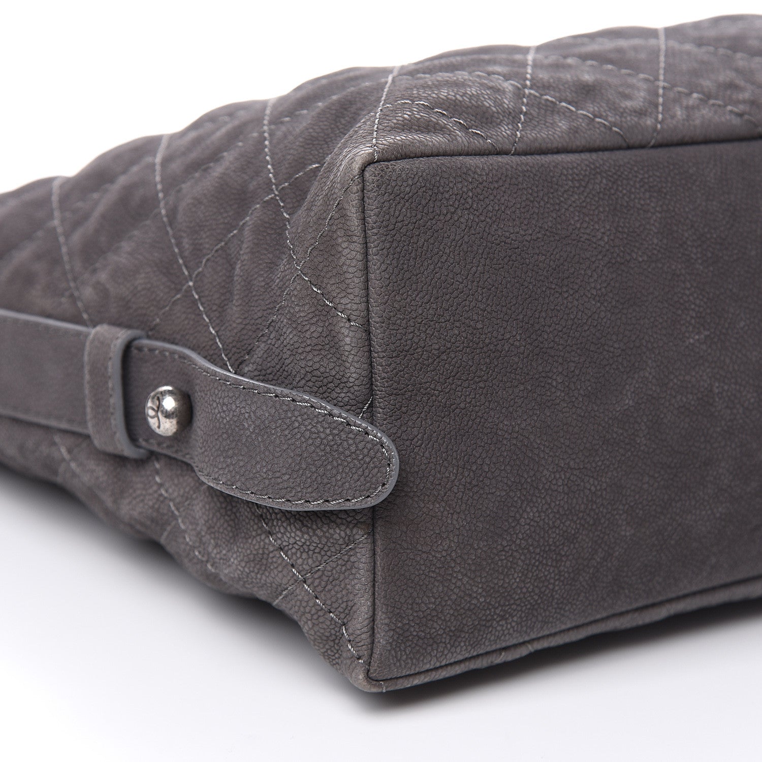 Chanel Iridescent Caviar Quilted Boy Handle Hobo Dark Grey 8 of 13