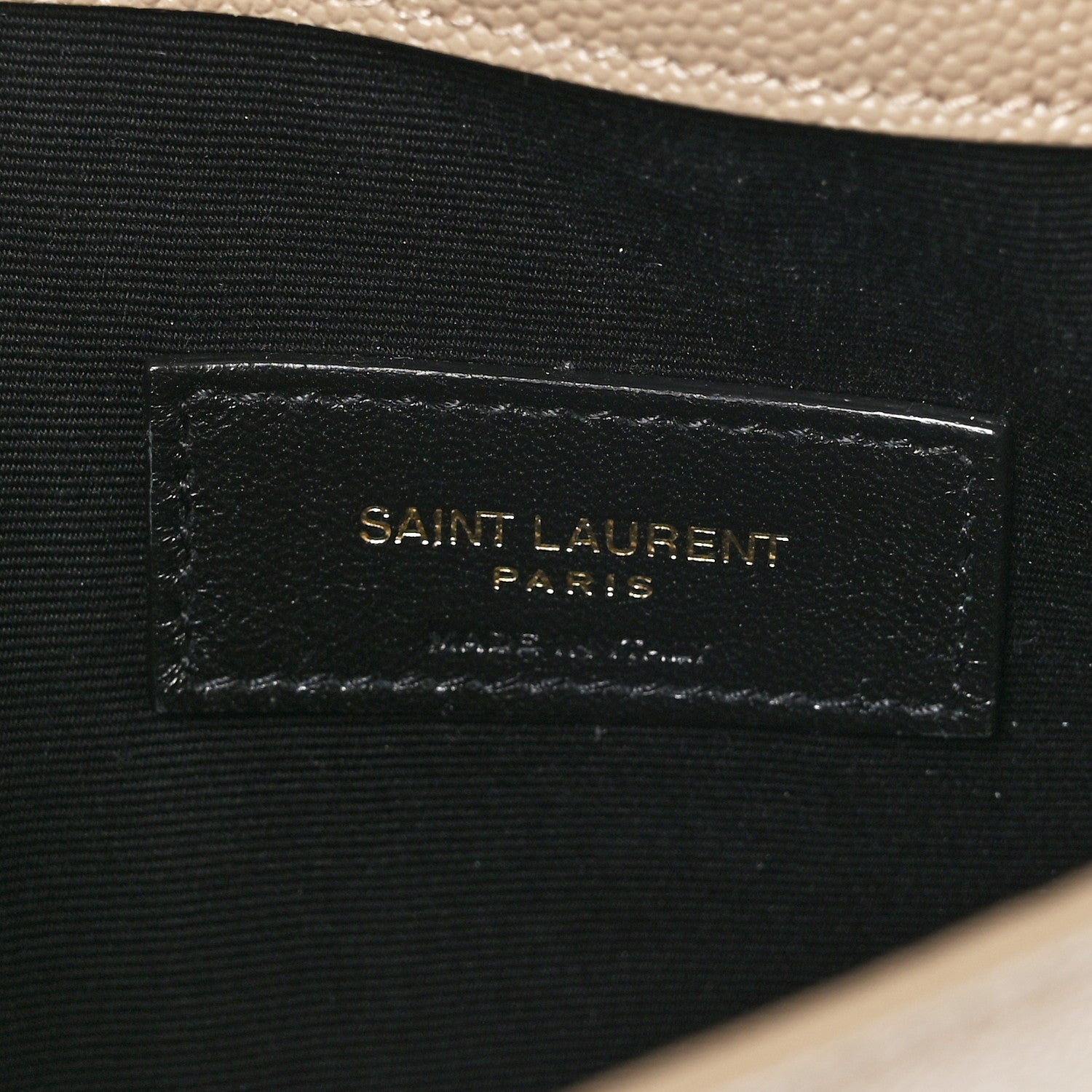 Saint Laurent Grain De Poudre Uptown Pouch Dark Beige 6 of 7