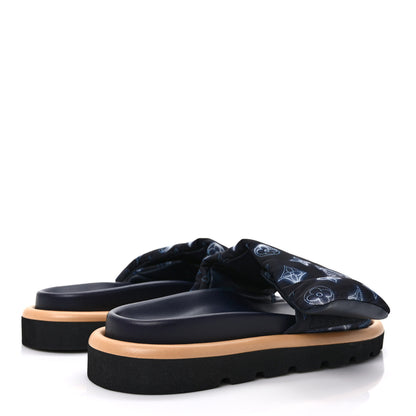 Louis Vuitton Nylon Monogram Womens Pool Pillow Comfort Mules 40 Navy Blue 4 of 7