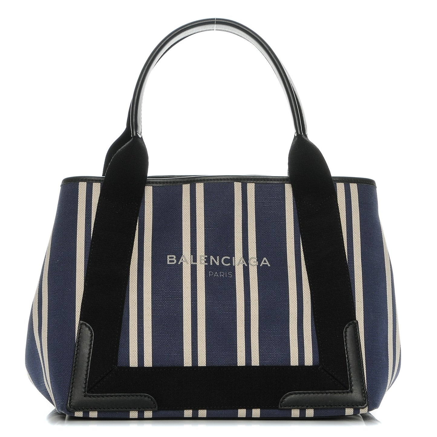 Canvas Striped S Navy Cabas Navy