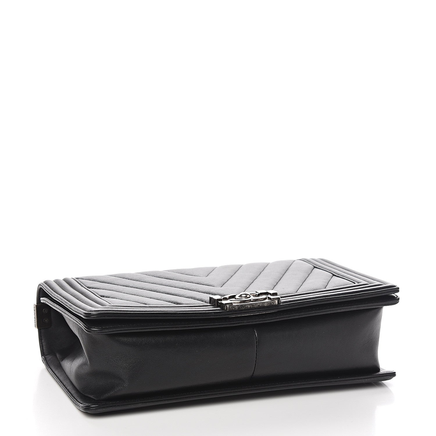 Chanel Calfskin Chevron Quilted New Medium Boy Flap Black 3 of 9