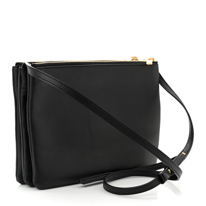 Celine Lambskin Large Trio Crossbody Bag Black 2 of 12
