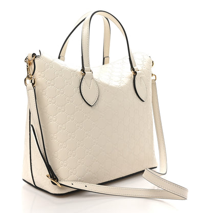 Gucci Guccissima Linea A Foldover Tote Off White 3 of 10