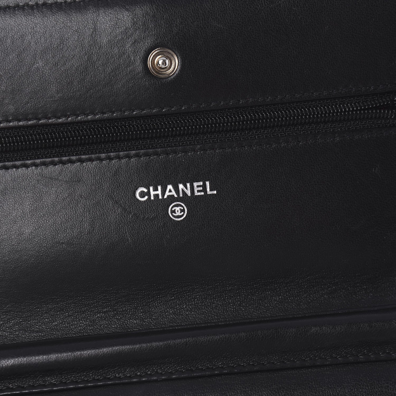 Chanel Lambskin Quilted Wallet On Chain WOC Black 8 of 11
