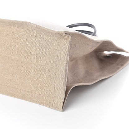 Saint Laurent Linen Calfskin Rive Gauche Tote Optic White 9 of 9