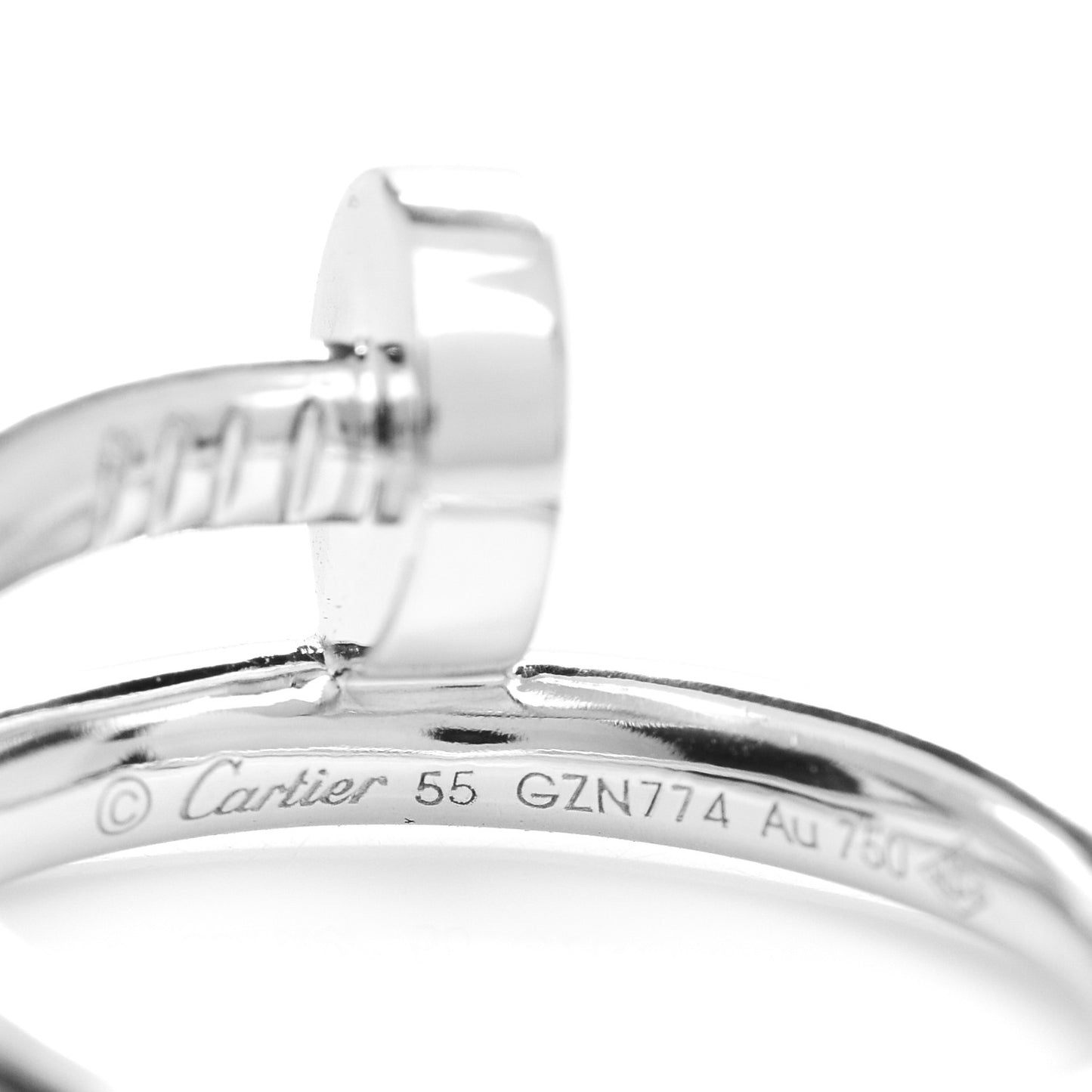 18K White Gold Juste Un Clou Ring 55 7.25