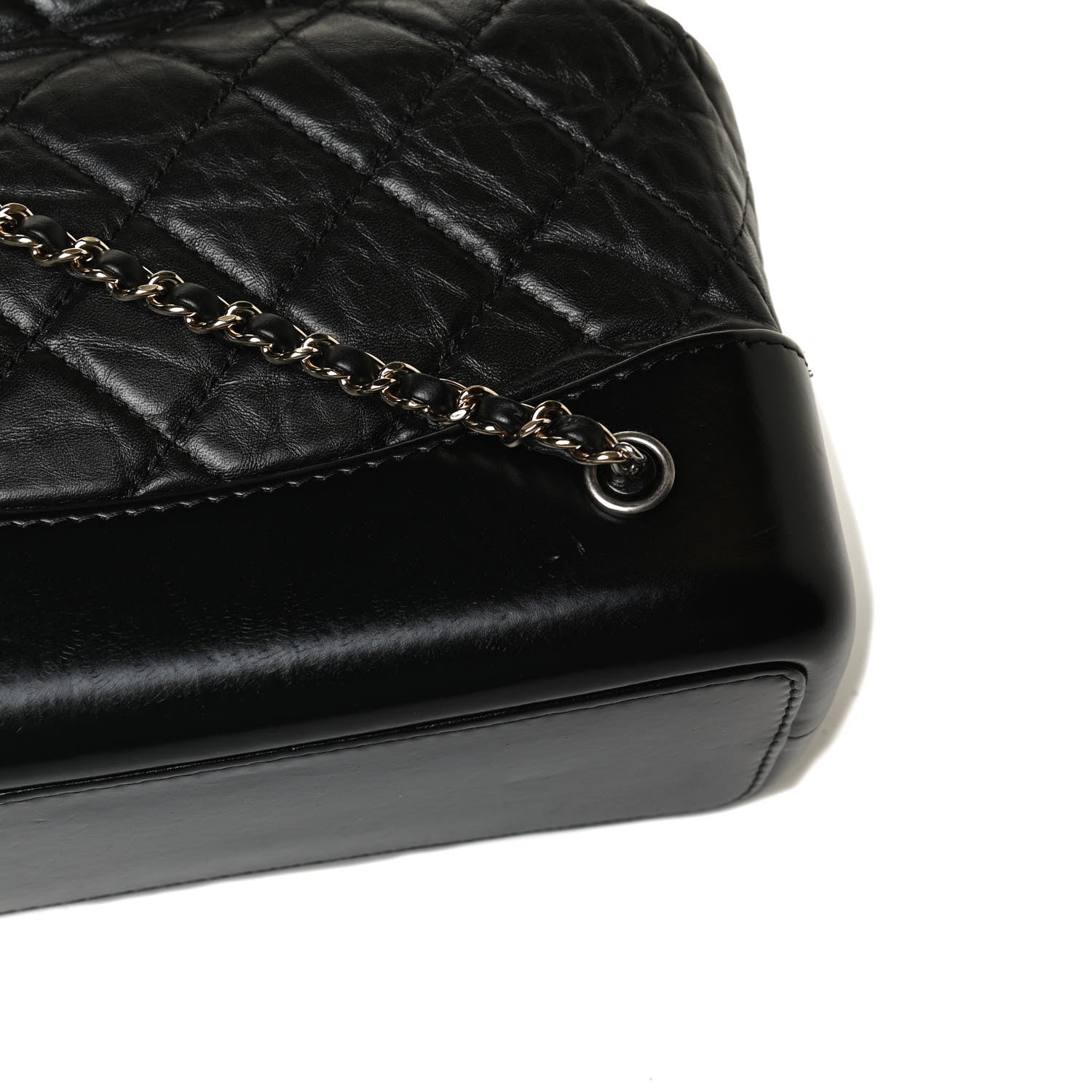 Chanel Aged Calfskin Quilted Small Gabrielle Backpack Black 14 of 17