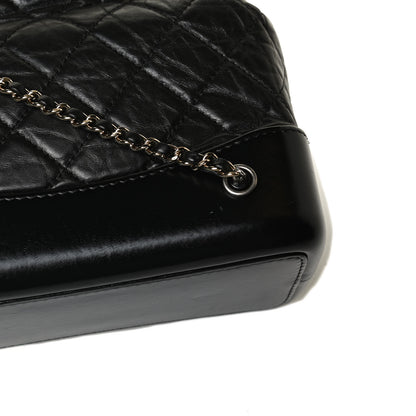 Chanel Aged Calfskin Quilted Small Gabrielle Backpack Black 14 of 17