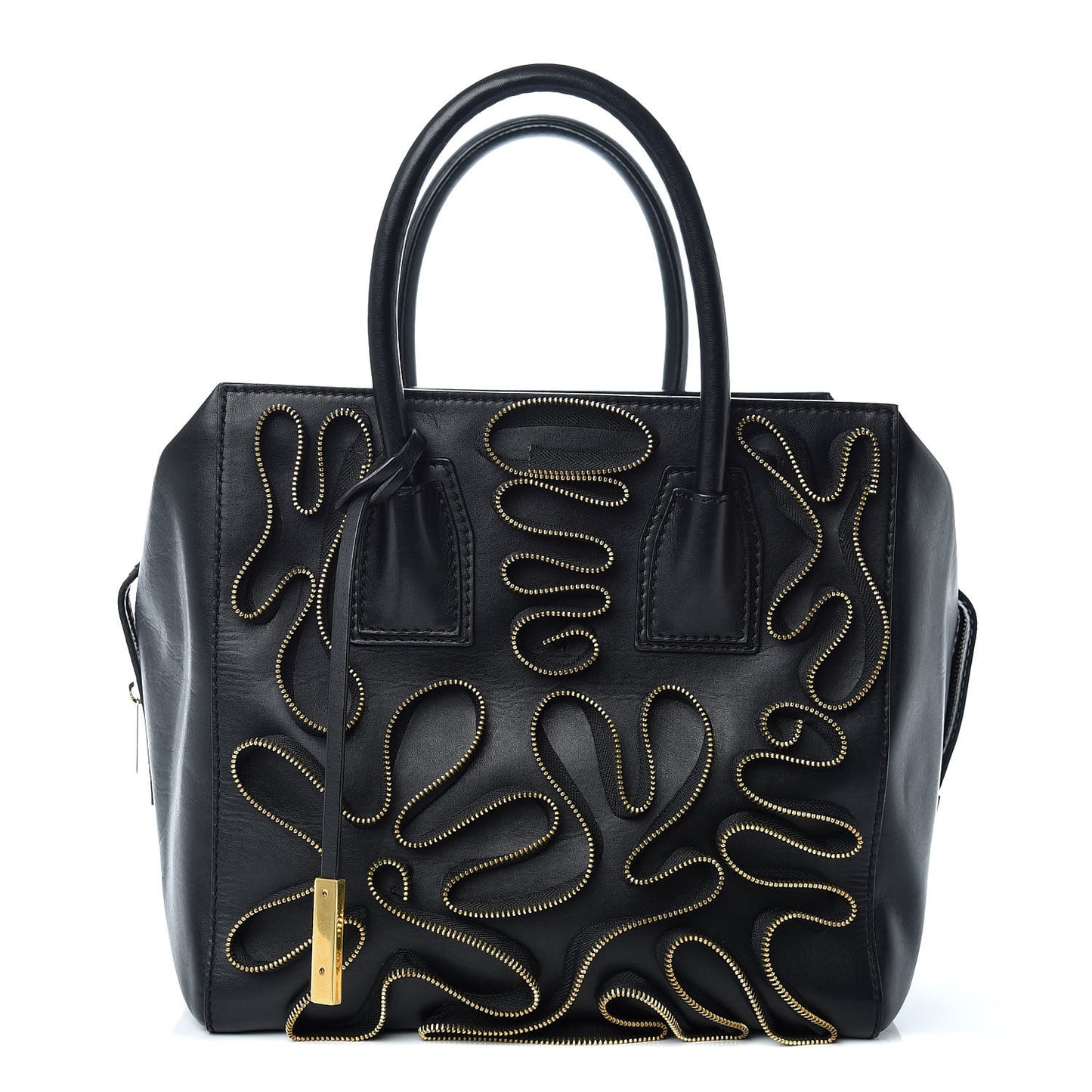 Eco Alter Nappa Cavendish Zipper Tote Black